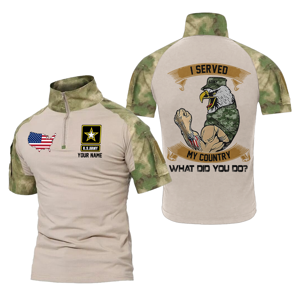 PersonalizedI Served My Country What Did You Do Tactical Polo Shirt