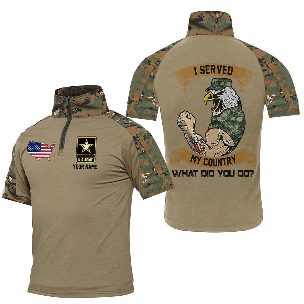 PersonalizedI Served My Country What Did You Do Tactical Polo Shirt