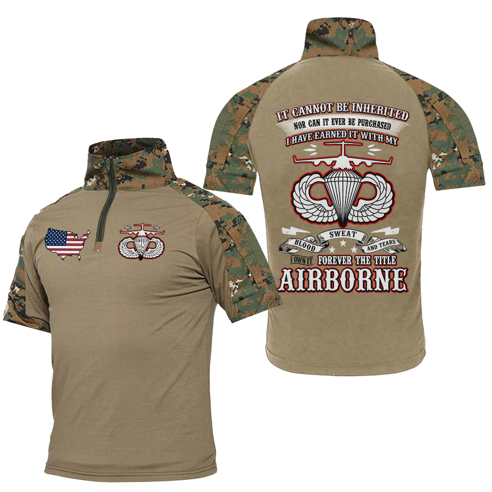 I Own Forever The Title Airborne Veteran Tactical Polo Shirt