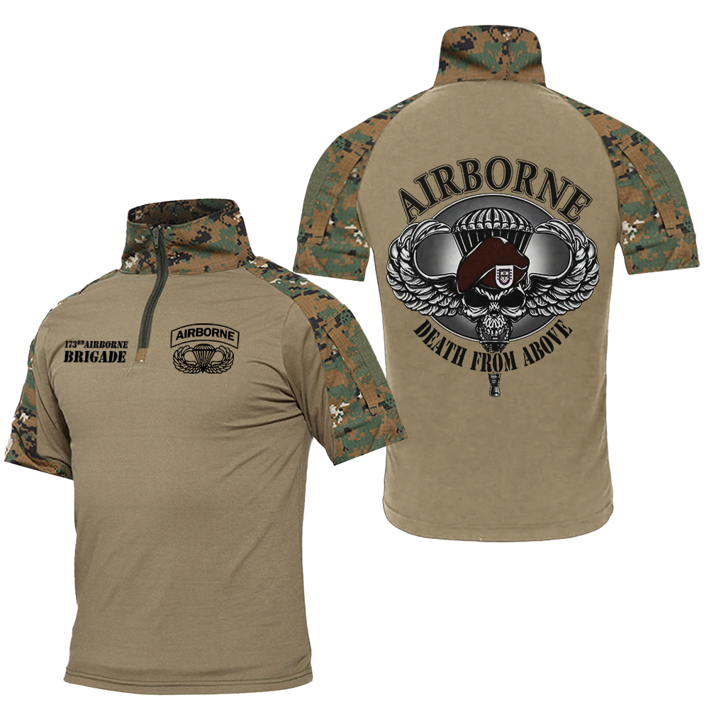 173rd Airborne Brigade Death From Above Tactical Polo Shirt