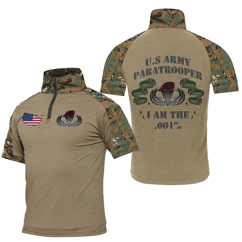 Army Paratrooper I AM The .001% Tactical Polo Shirt