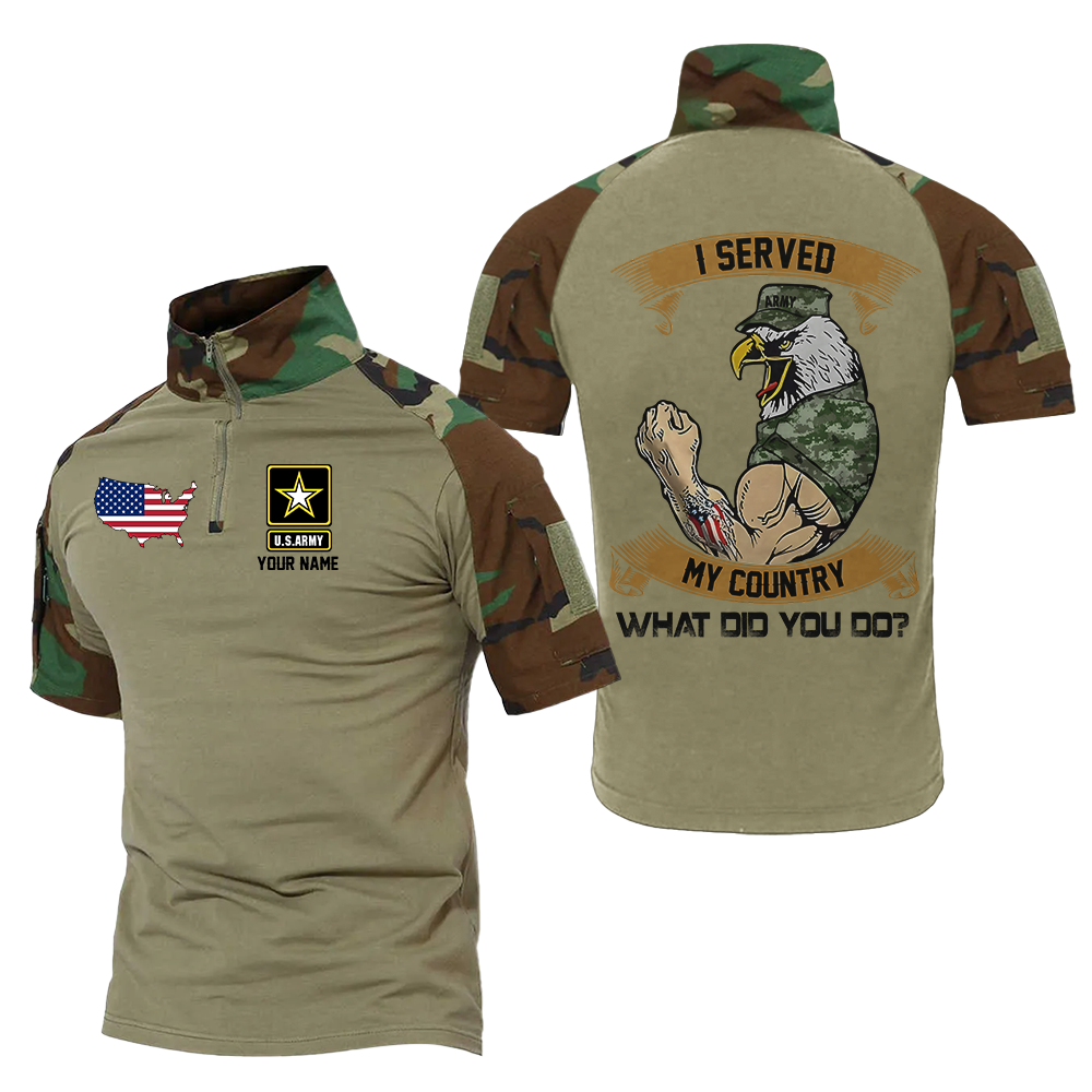 PersonalizedI Served My Country What Did You Do Tactical Polo Shirt