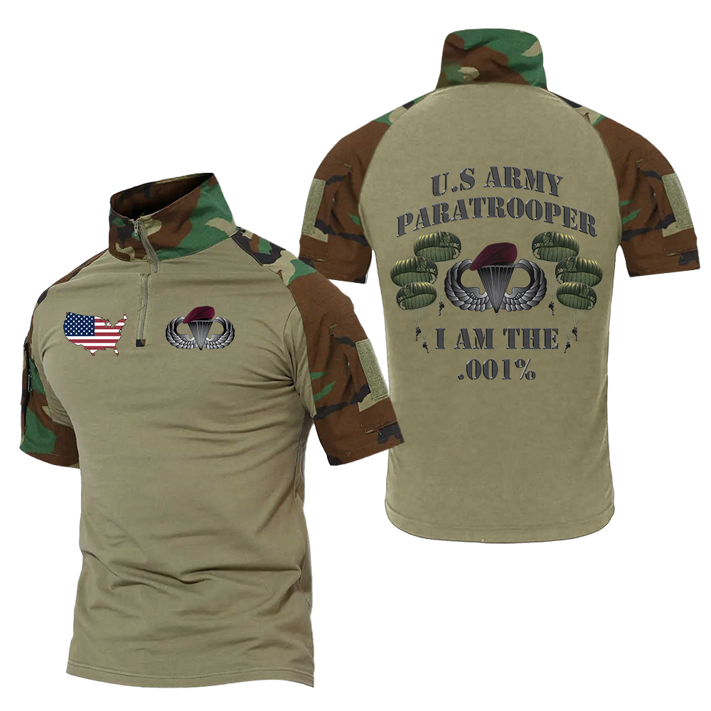 Army Paratrooper I AM The .001% Tactical Polo Shirt