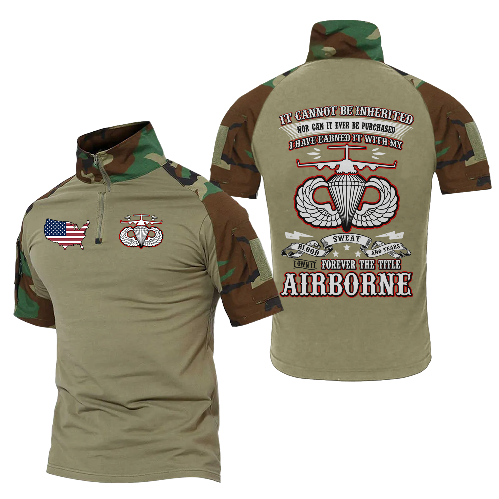 I Own Forever The Title Airborne Veteran Tactical Polo Shirt
