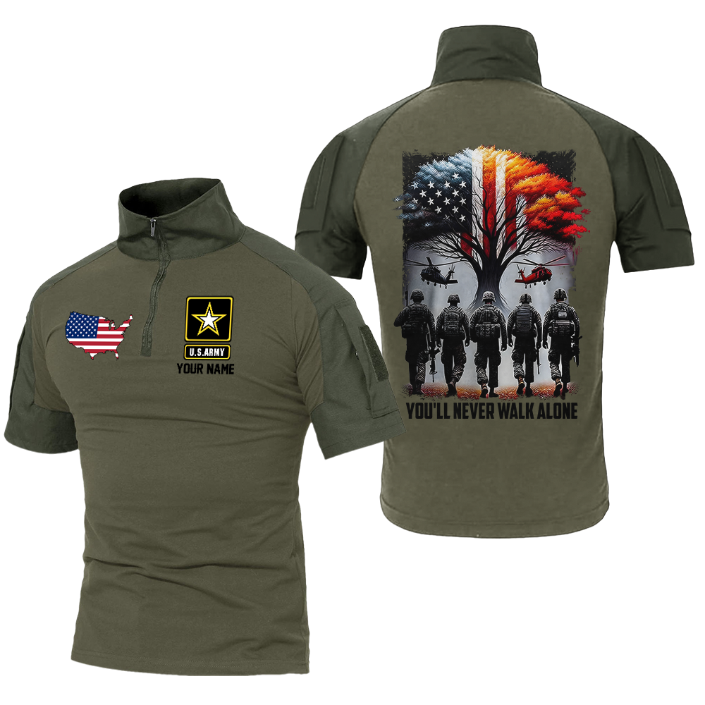 Personalized You'll Never Walk Alone Tactical Polo Shirt