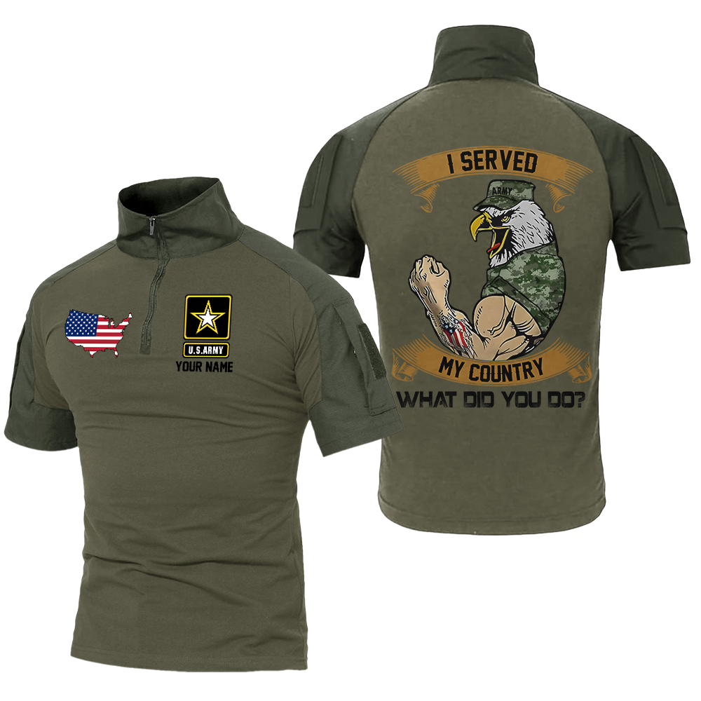 PersonalizedI Served My Country What Did You Do Tactical Polo Shirt
