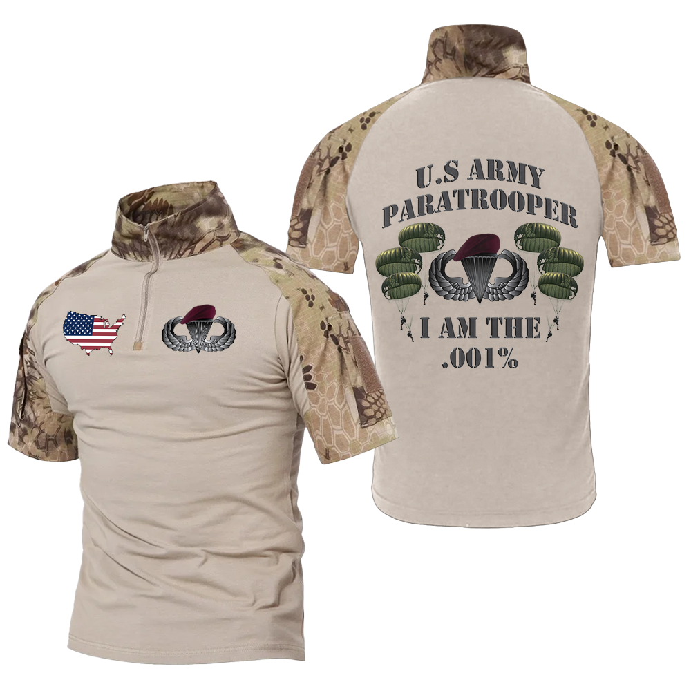 Army Paratrooper I AM The .001% Tactical Polo Shirt