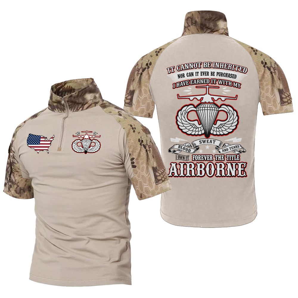 I Own Forever The Title Airborne Veteran Tactical Polo Shirt