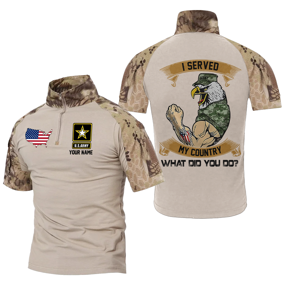 PersonalizedI Served My Country What Did You Do Tactical Polo Shirt