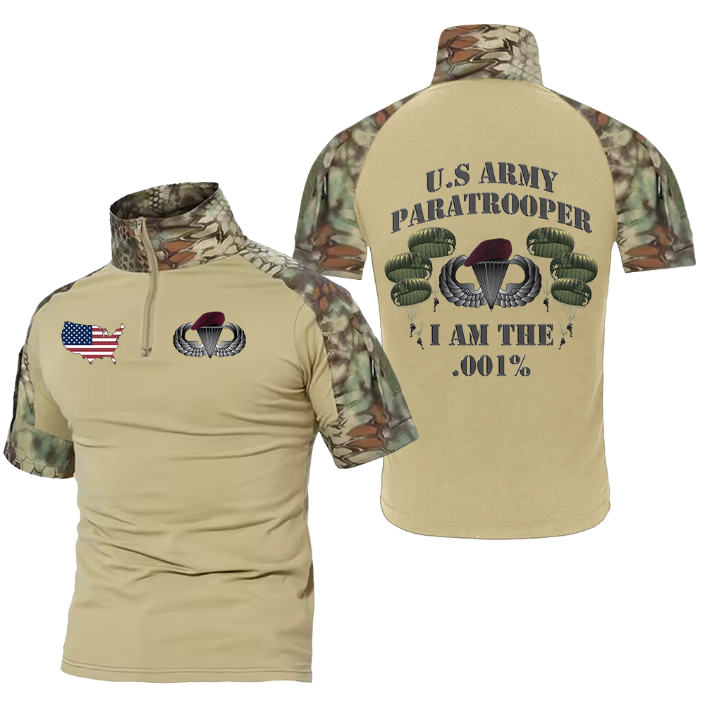 Army Paratrooper I AM The .001% Tactical Polo Shirt