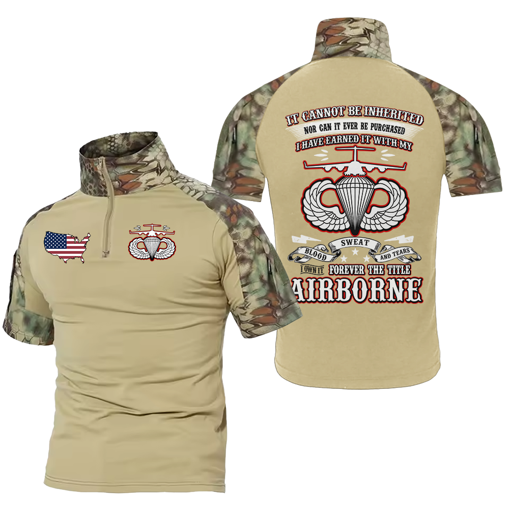 I Own Forever The Title Airborne Veteran Tactical Polo Shirt