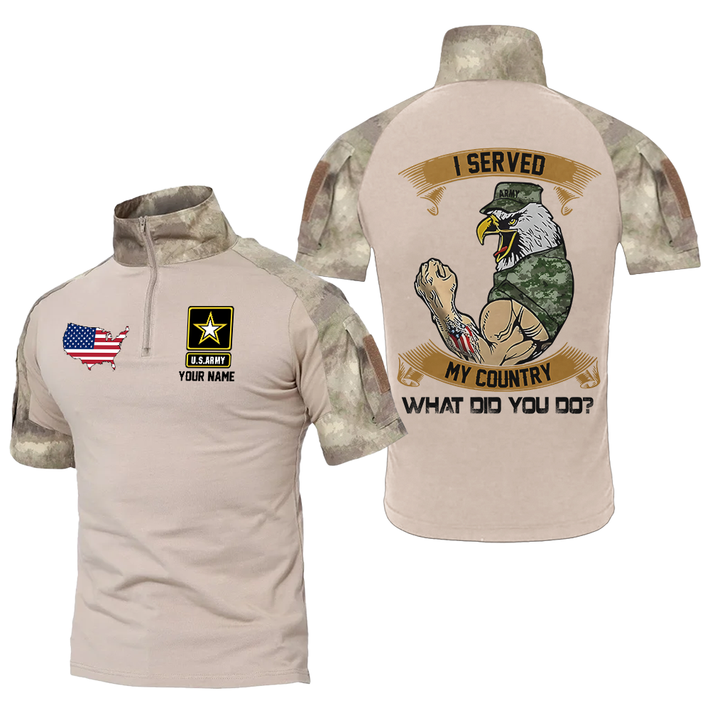 PersonalizedI Served My Country What Did You Do Tactical Polo Shirt