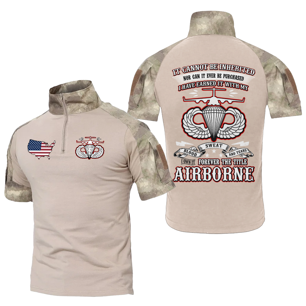 I Own Forever The Title Airborne Veteran Tactical Polo Shirt