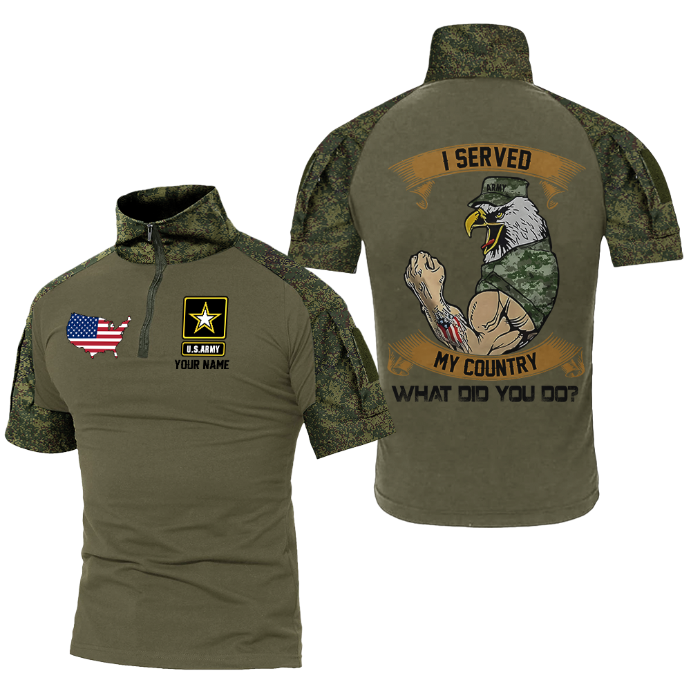 PersonalizedI Served My Country What Did You Do Tactical Polo Shirt