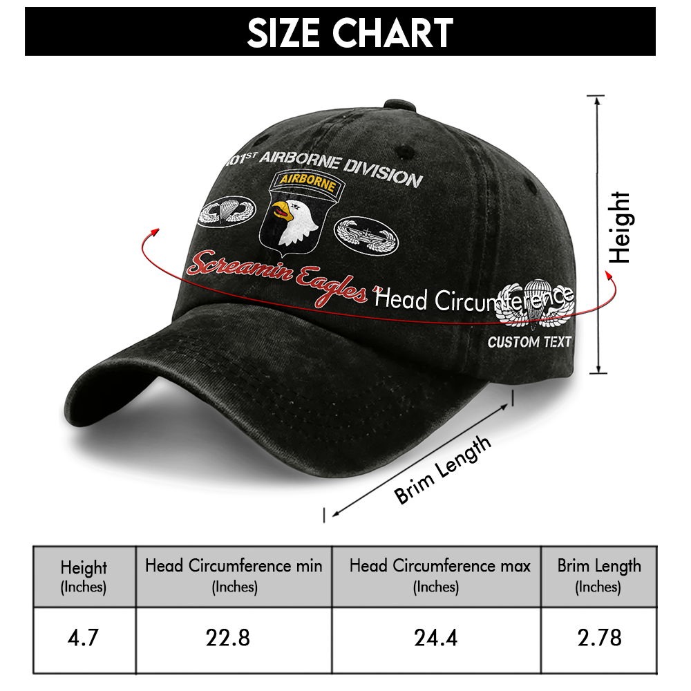 Airborne Screaming Eagles Washed Cap