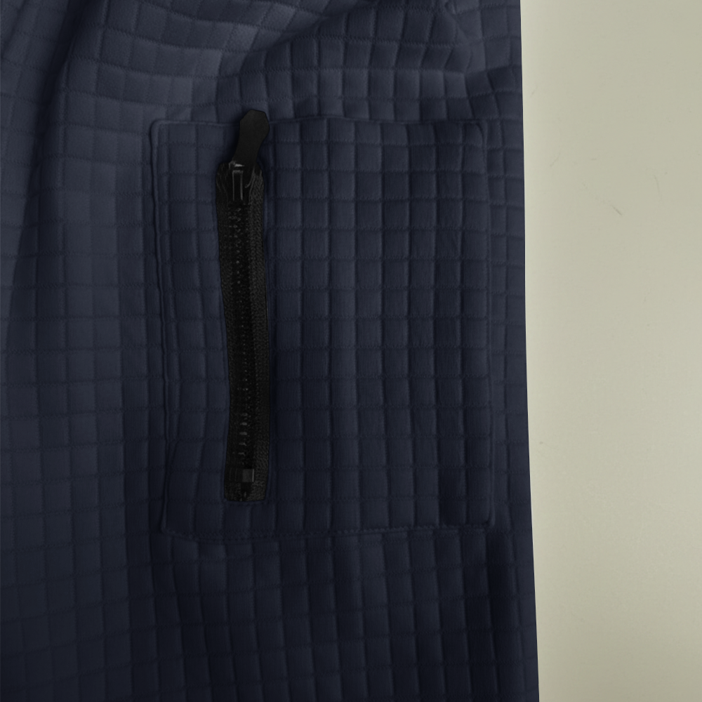 Personalizable Navy Submarine Waffle Hooded Jacket