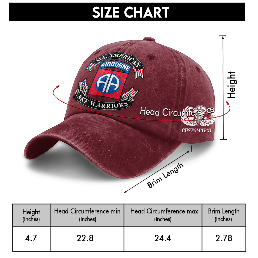 82nd Airborne Quarter Zip Hoodie & Washed Cap Combo