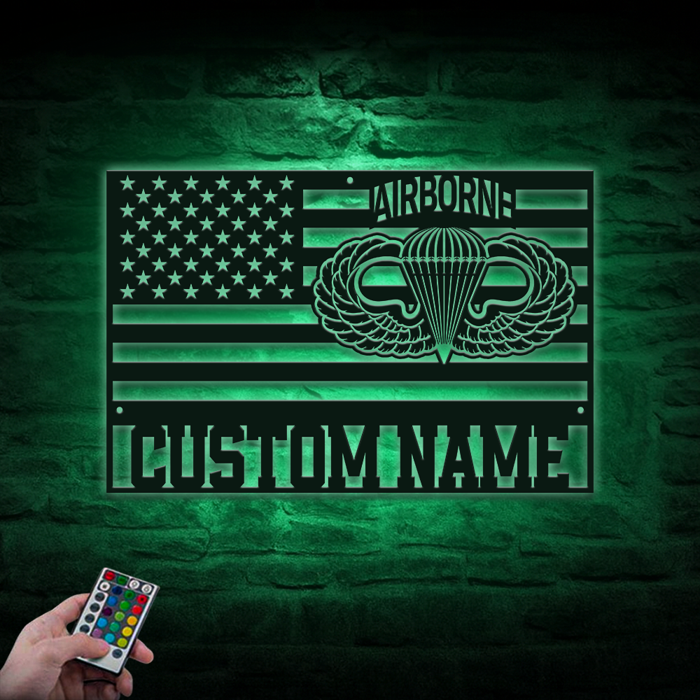 Personalized Airborne Metal Sign Wall Art