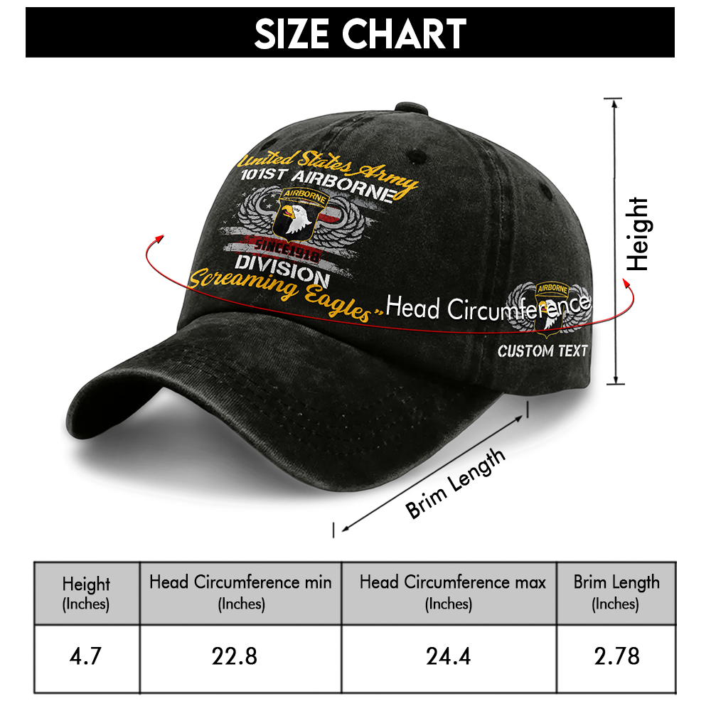 Airborne Screaming Eagles Washed Cap