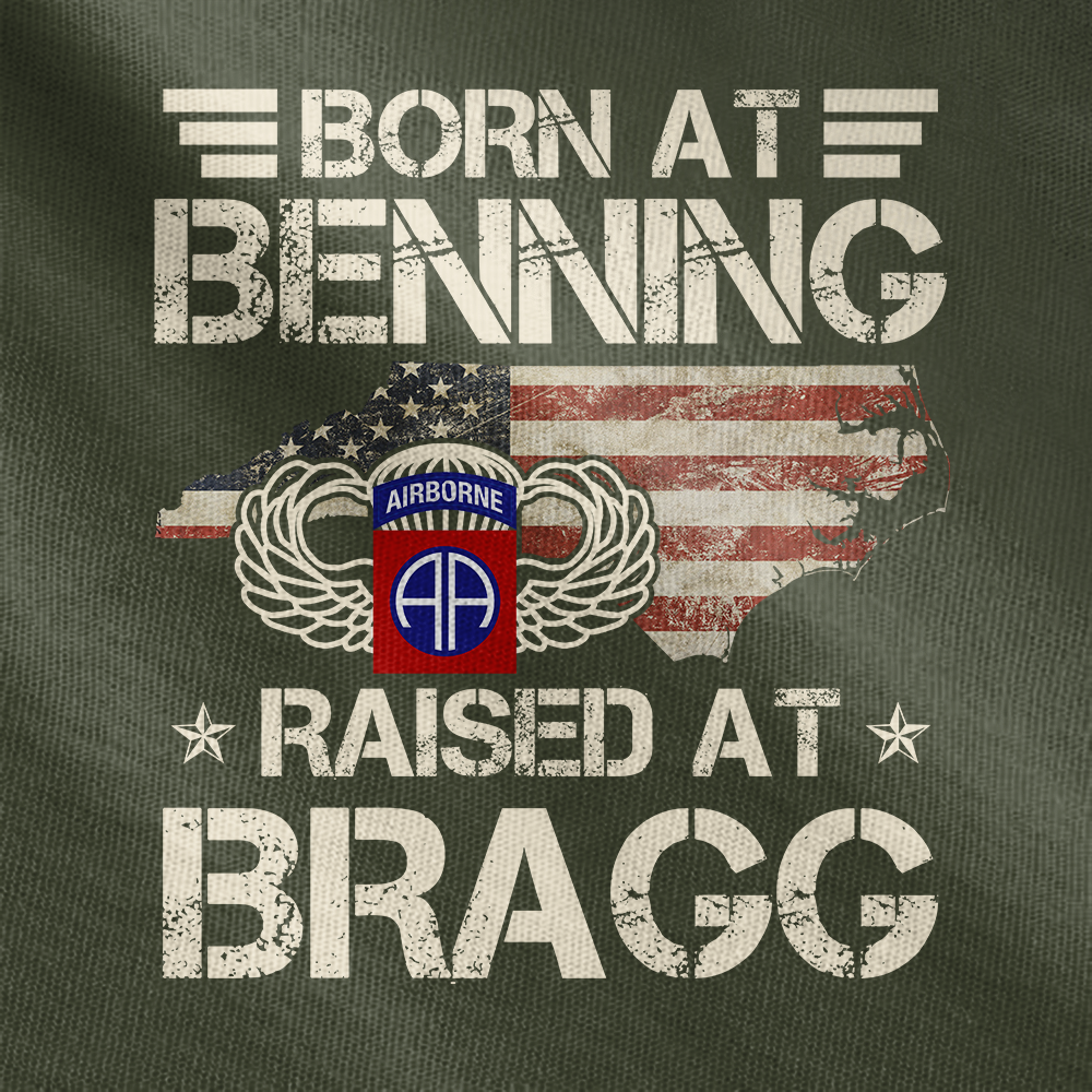 Born At Benning Raised At Bragg Tactical Polo Shirt
