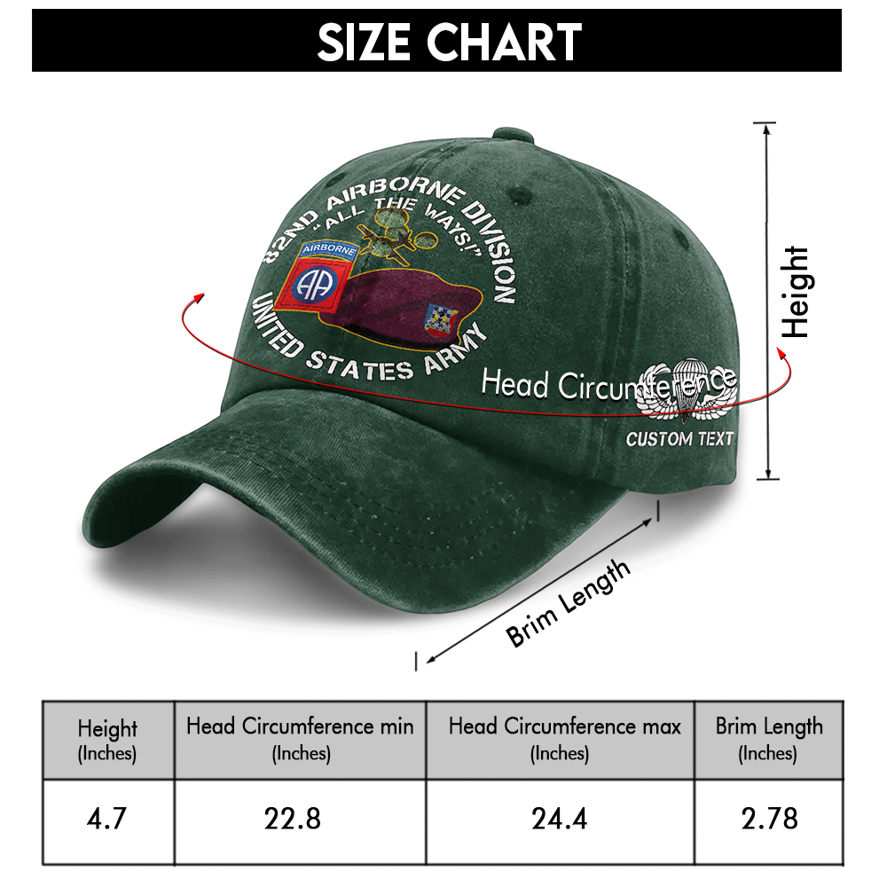 82nd Airborne All The Ways Washed Cap