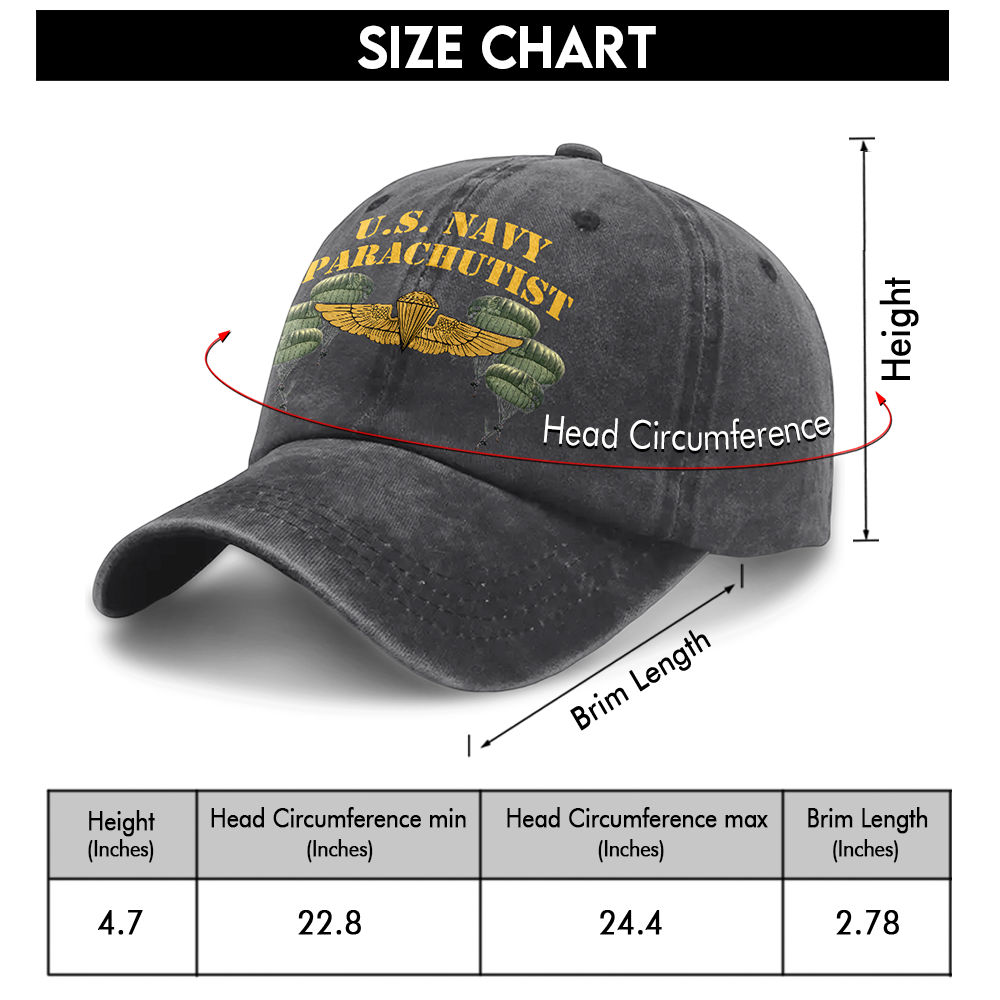 U.S Navy Parachutist Washed Cap