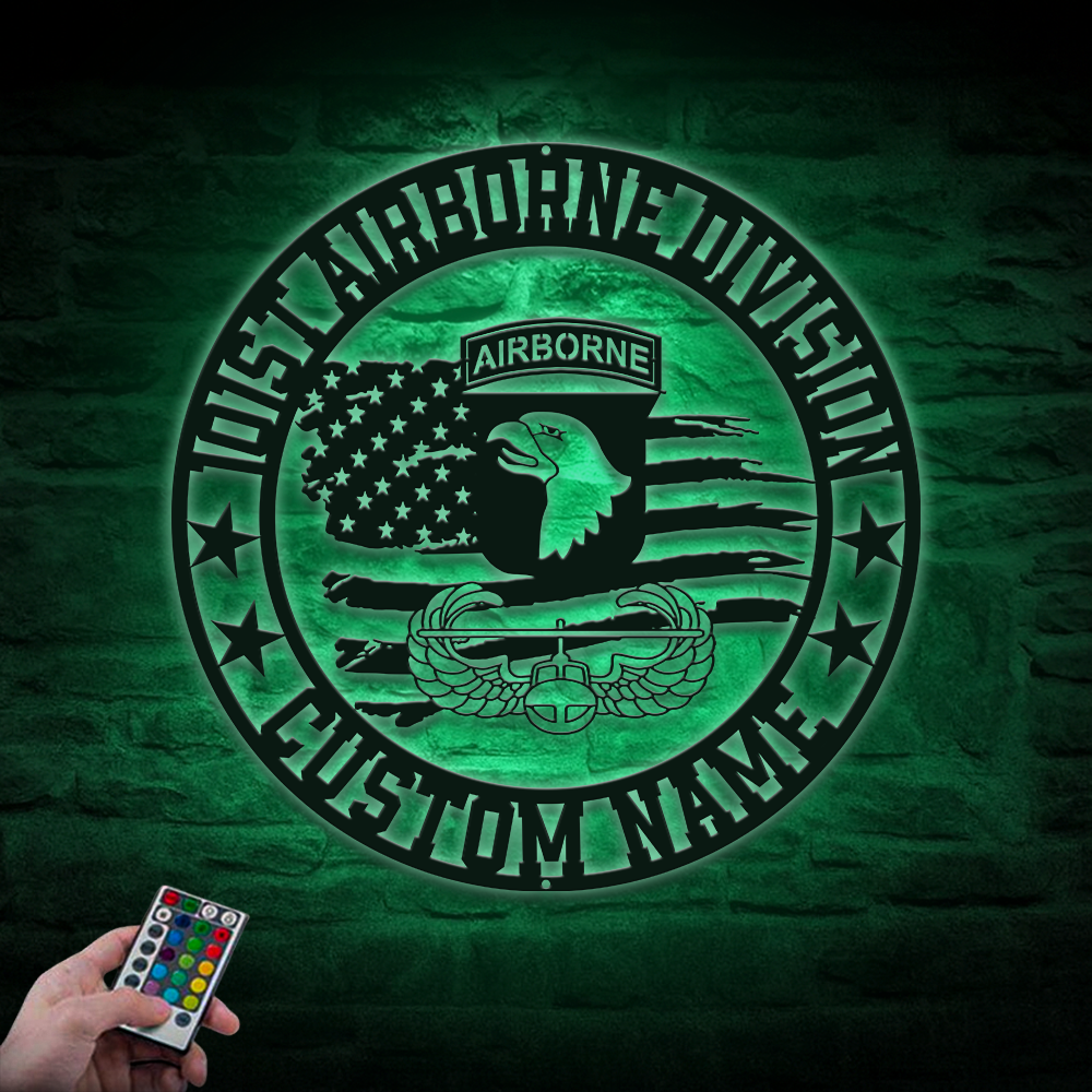 Personalized 101st Airborne Division Metal Sign Wall Art