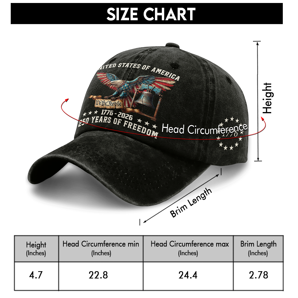 America 250th Anniversary Washed Cap