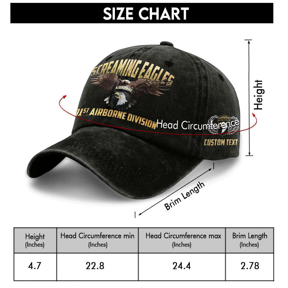 Airborne Screaming Eagles Washed Cap