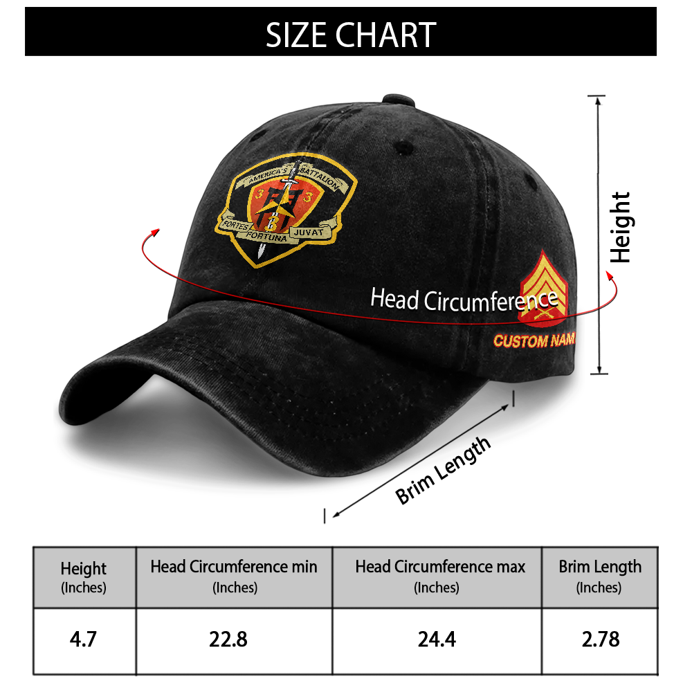 Personalizable 3rd Battalion Washed Cap