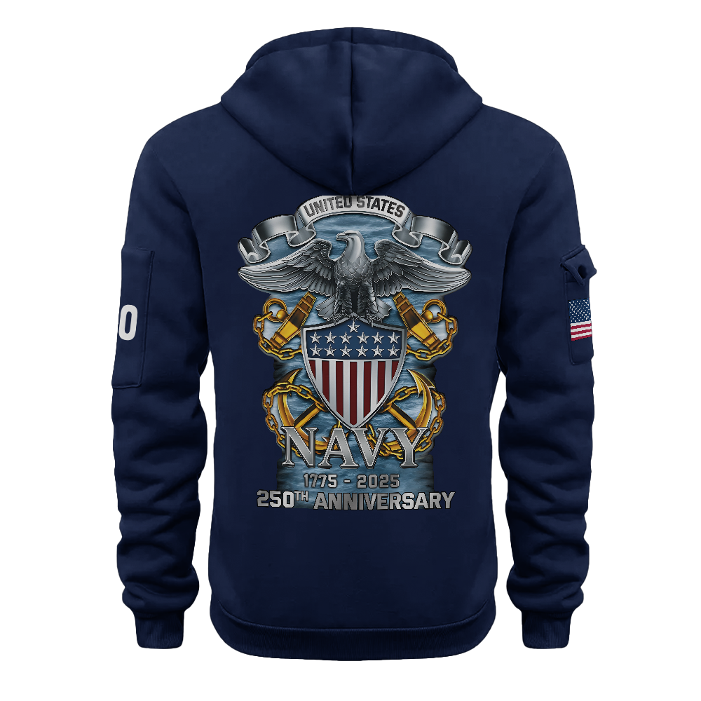 Navy 250th Anniversary Quarter Zip Hoodie