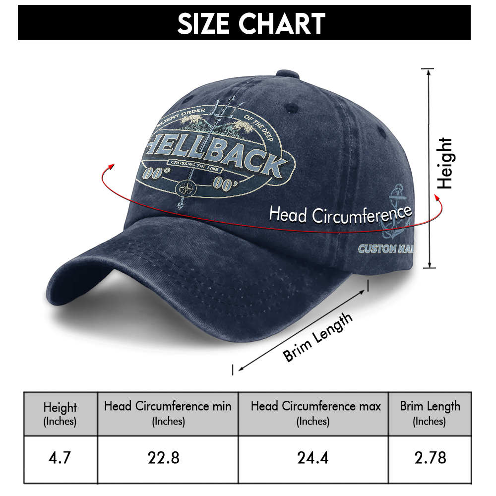 Personalizable Navy Shellback Washed Cap