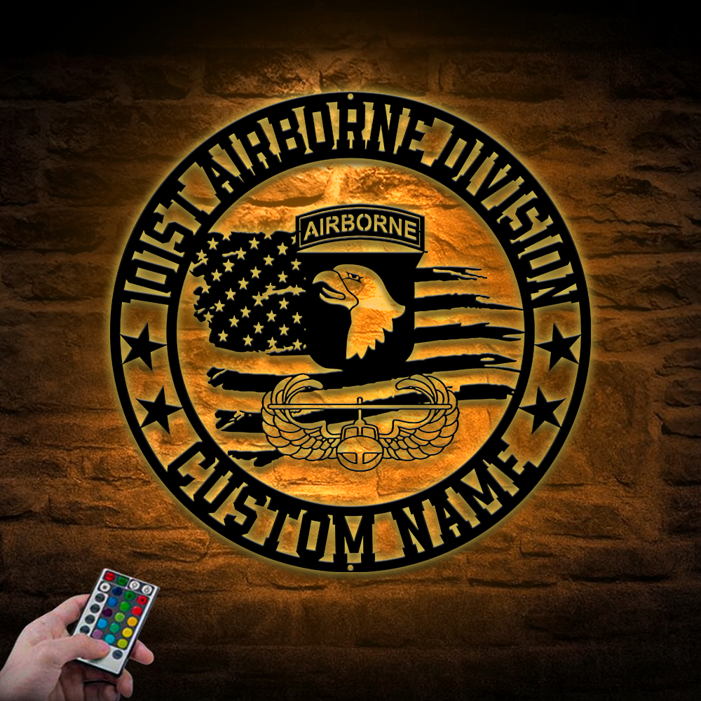 Personalized 101st Airborne Division Metal Sign Wall Art