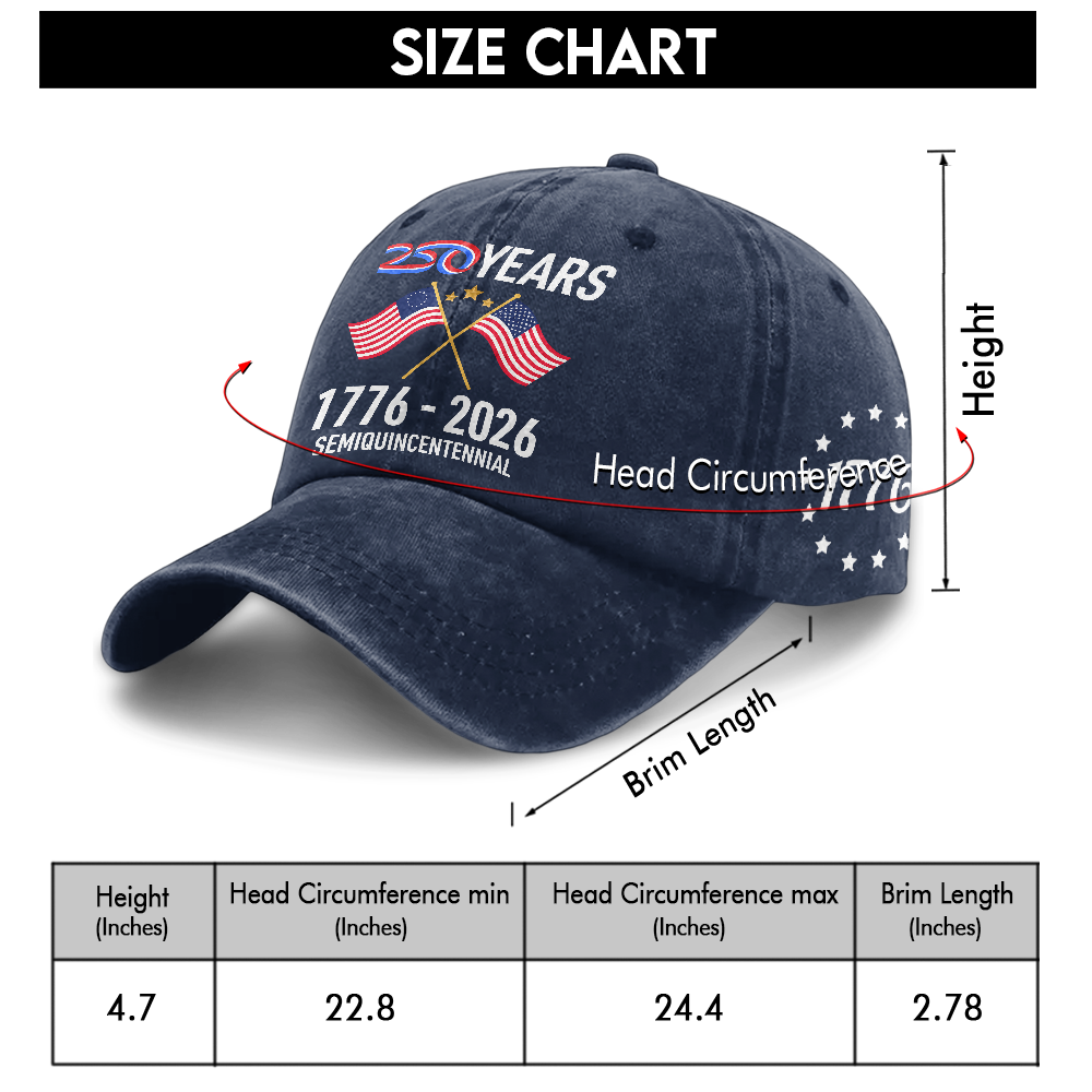 America 250th Anniversary Washed Cap
