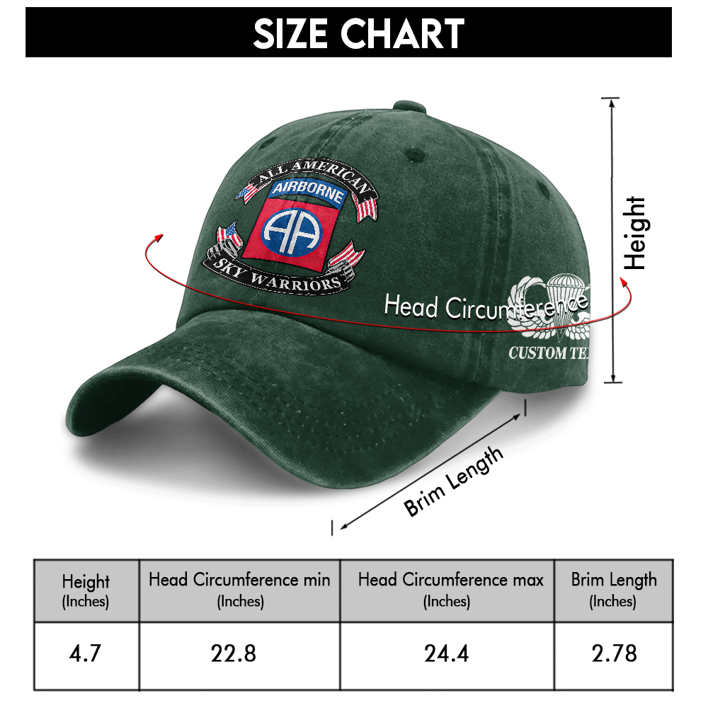 82nd Airborne Sky Warriors Washed Cap