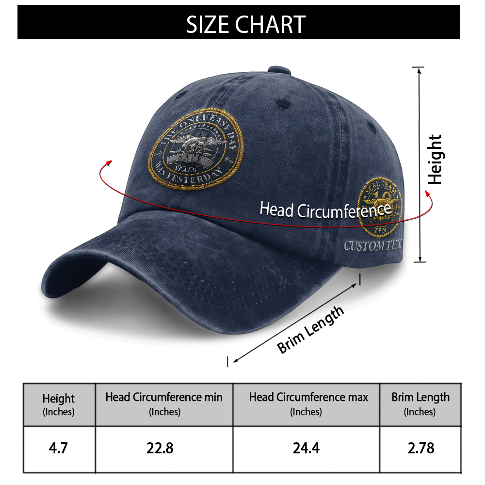 Personalizable Navy Seals Washed Cap