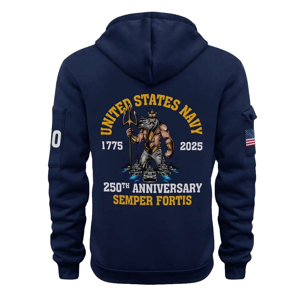 Navy 250th Anniversary Quarter Zip Hoodie