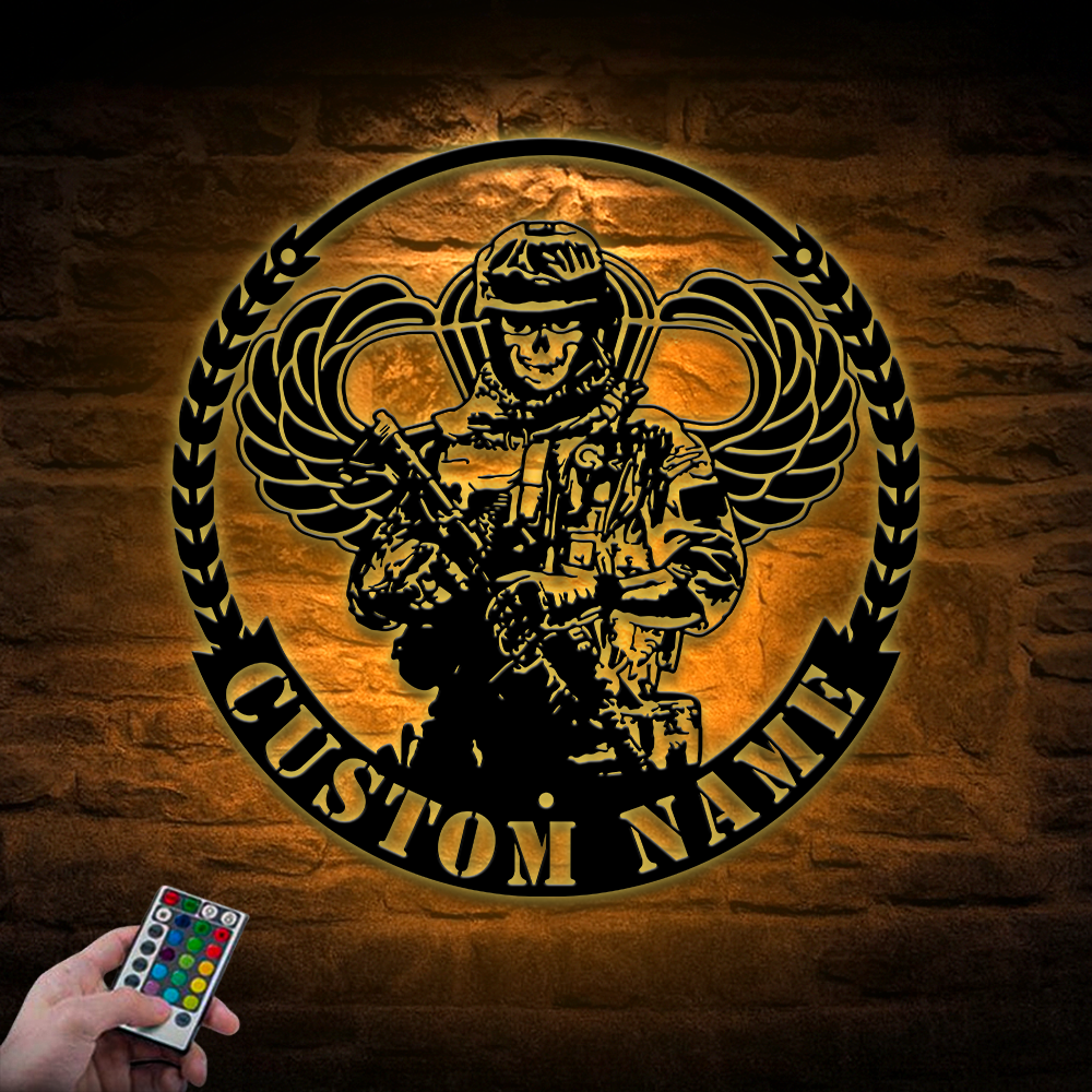 Personalized Airborne Metal Sign Wall Art