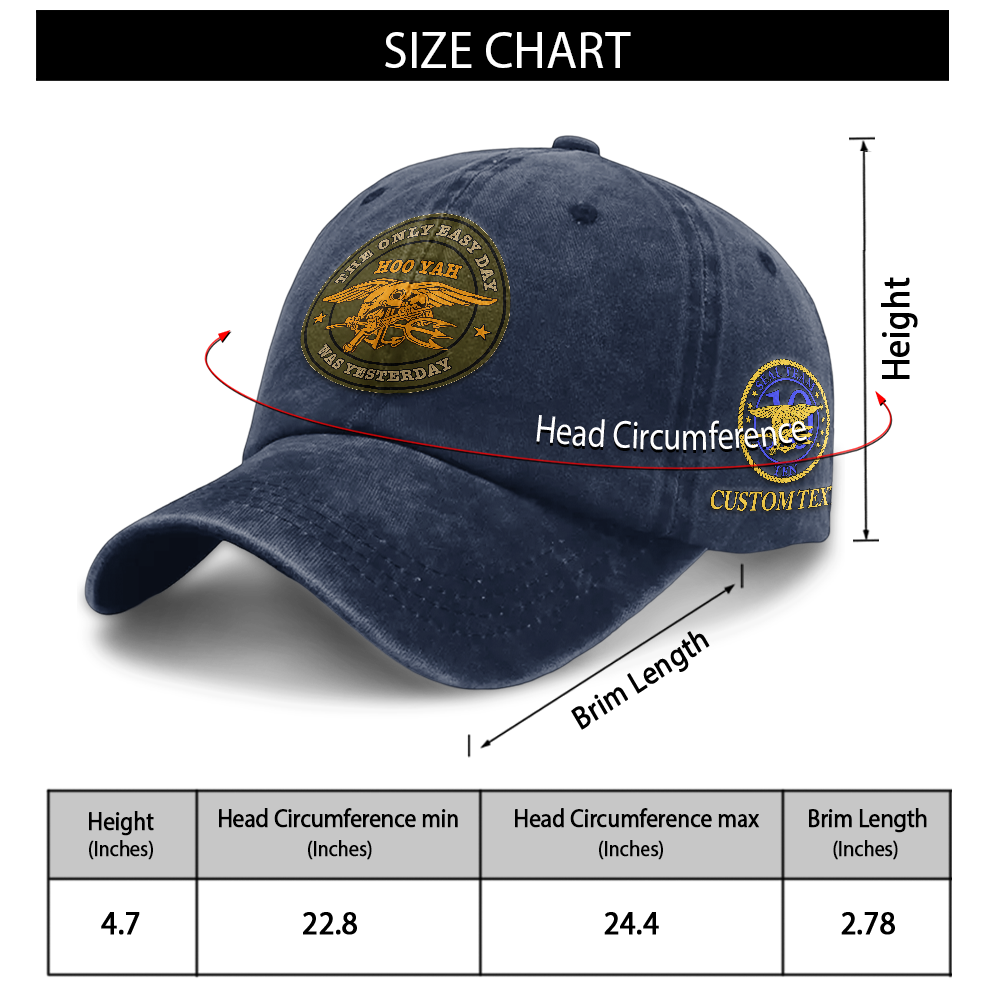 Personalizable Navy Seals Washed Cap