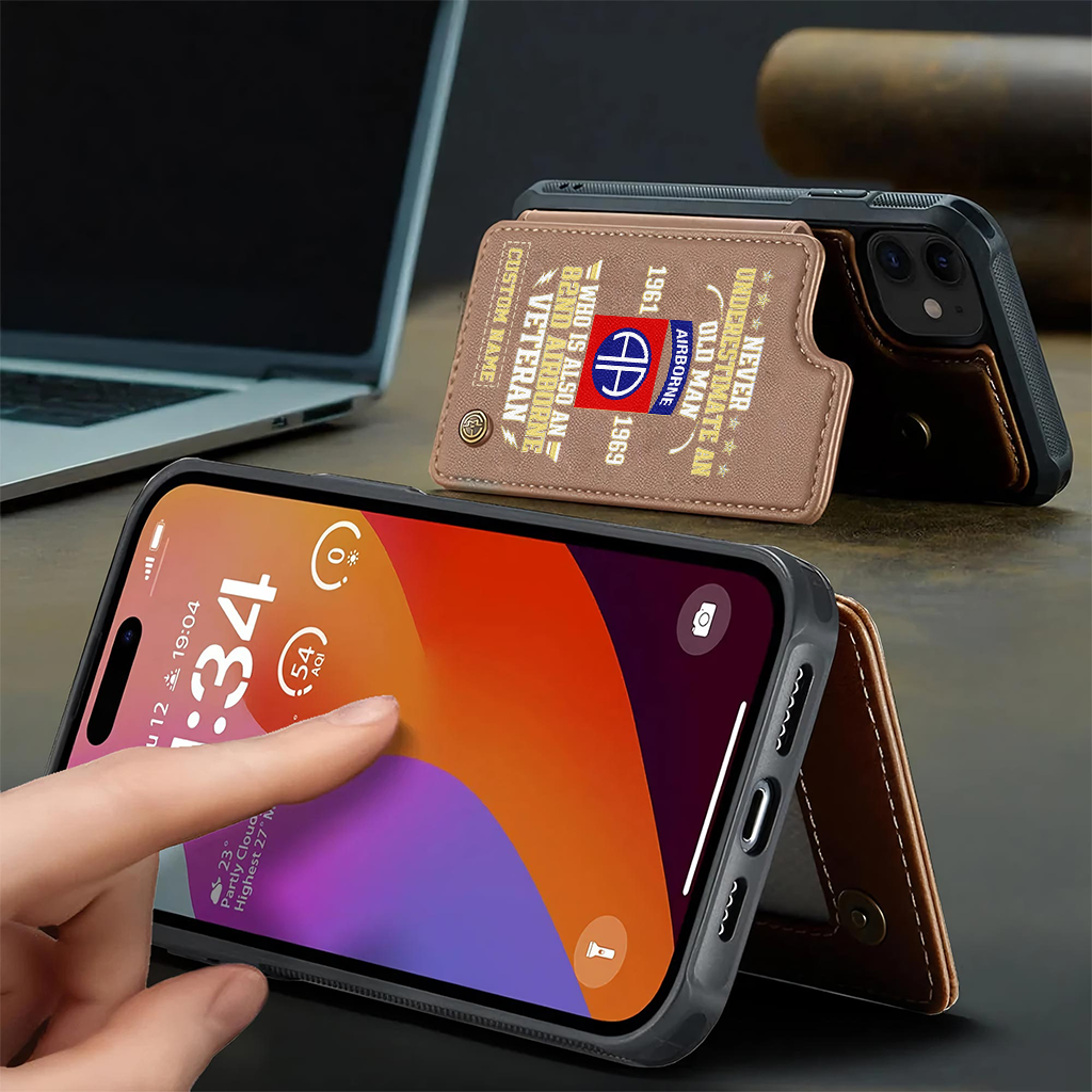 Personalizable 82nd Airborne Division Wallet Phone Case