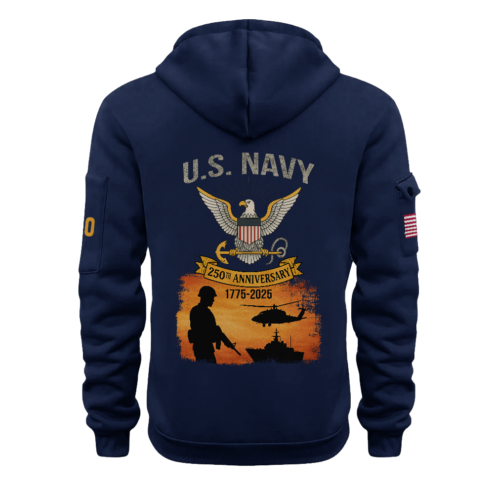 Navy 250th Anniversary Quarter Zip Hoodie