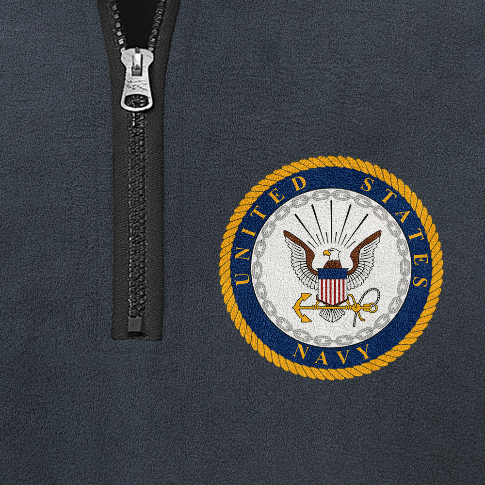 Navy 250th Anniversary Half-Zip Raglan Sweatshirt