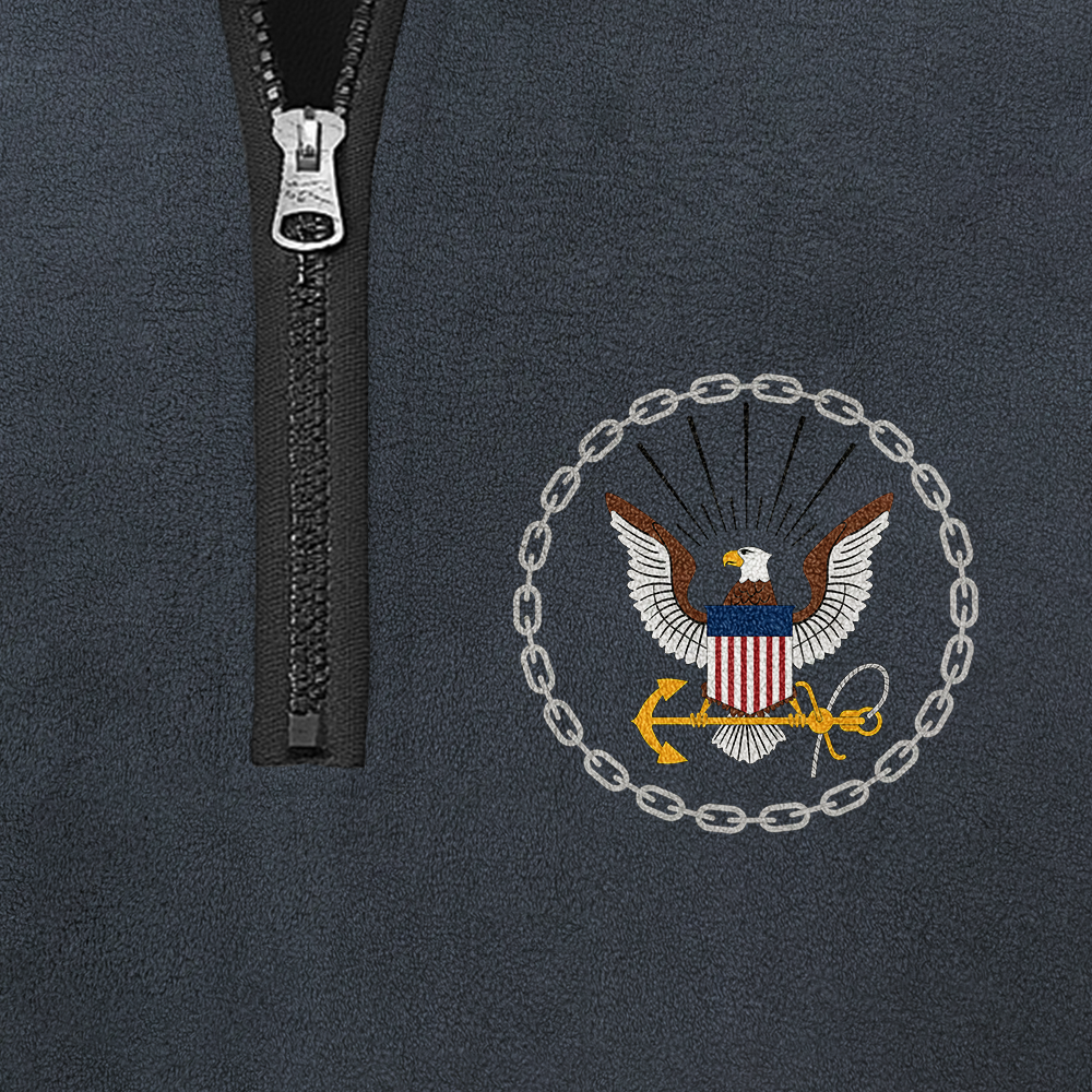 Navy 250th Anniversary Half-Zip Raglan Sweatshirt