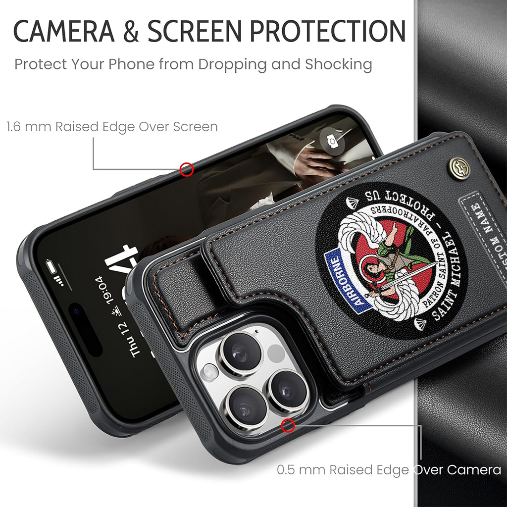 Personalizable Saint Michael Patron Of Paratroopers Wallet Phone Case