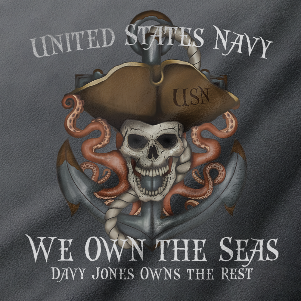 Navy We Own The Seas Half-Zip Raglan Sweatshirt