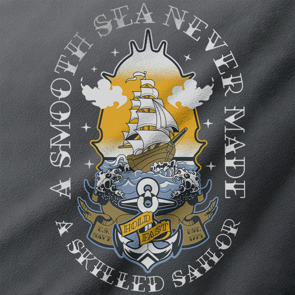 A Smooth Sea Never Made A Skilled Sailor Half-Zip Raglan Sweatshirt