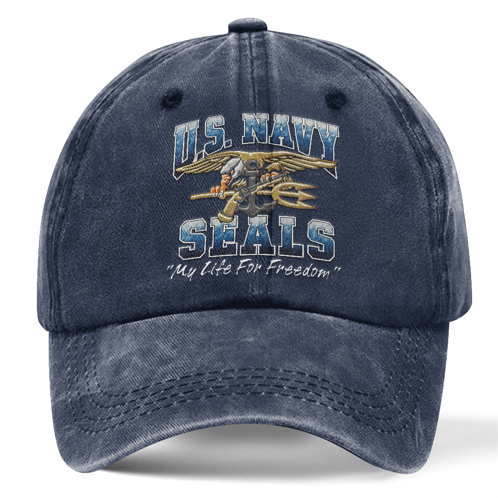Personalizable Navy Seals Washed Cap