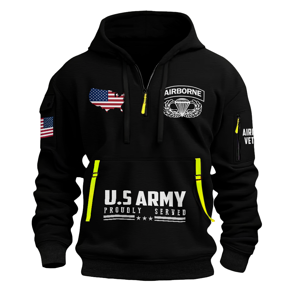Airborne Why Did I Become a Paratrooper Quarter Zip Hoodie