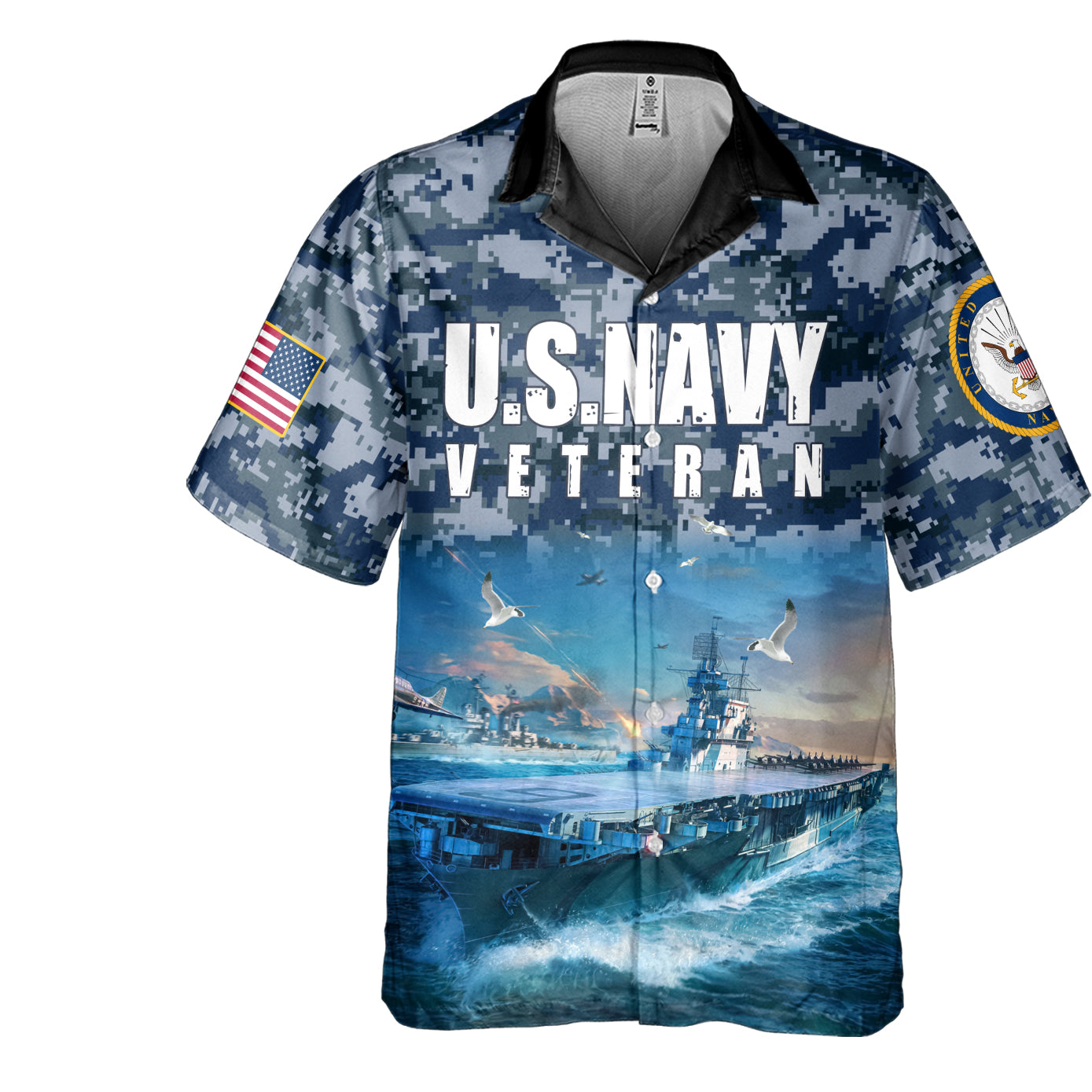 Navy 250th Anniversary Cuban Shirt