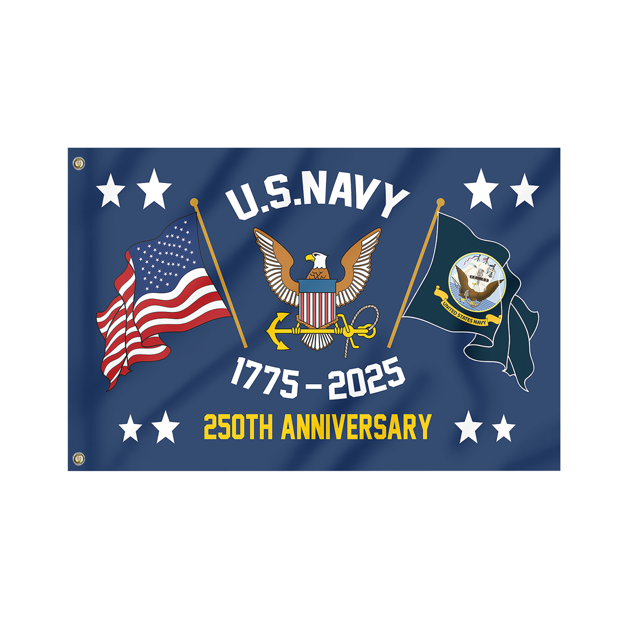 Navy 250th Anniversary House Flag